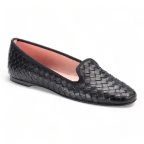 44814 - Black Soft Leather Smoking Loafer for Teen/Women by Pretty Ballerinas