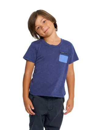 Boys Gauze Jersey Zip Pocket Short Sleeve Tee - DO NOT SELL