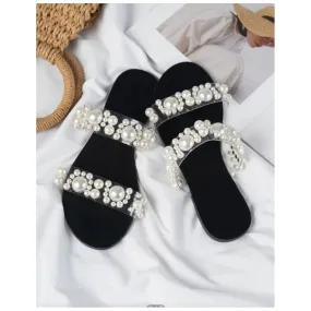 Casual Pearls Flat Sandals