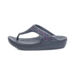 Crocs Sloane Flat Sandals Eva Black Colour For Women