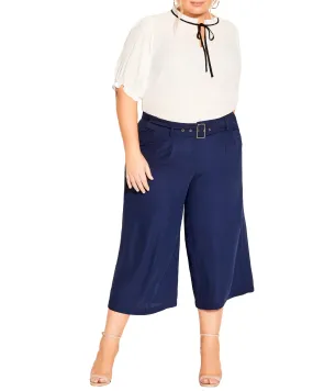 Easy Crop Pant | Navy