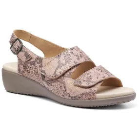 Hotter Womens Sandal Easy Extra Wide Blush Snake