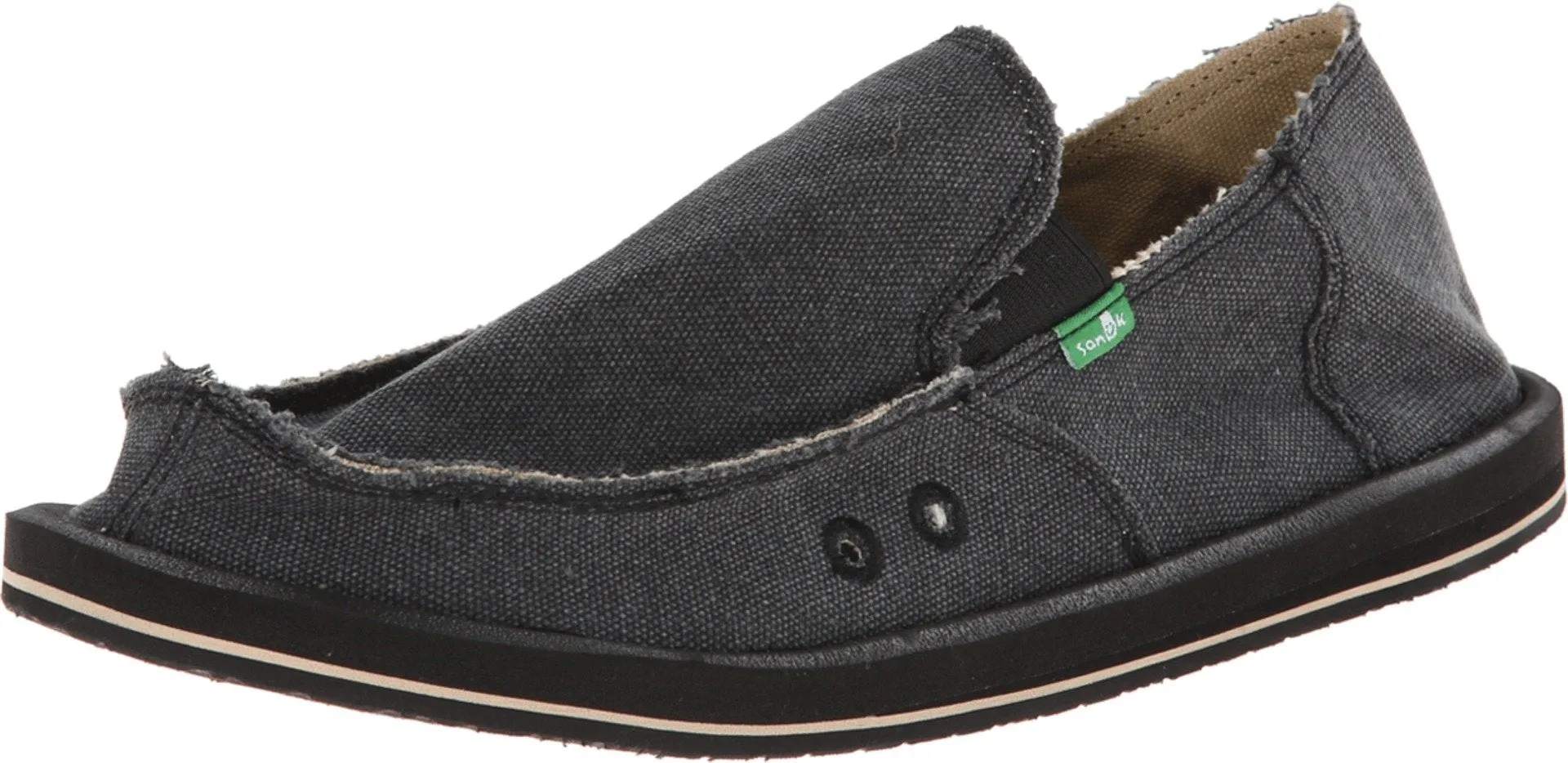 Men's Shoes Sanuk VAGABOND Slip On Canvas Sidewalk Surfers SMF1001 CHARCOAL