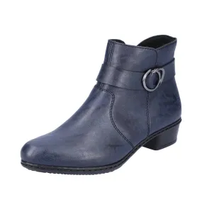 Rieker Y0775-14 Ladies Ocean Side Zip Ankle Boots