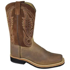 Smoky Mountain 4028 Men's Boonville Brown Leather Square Toe Cowboy Boots